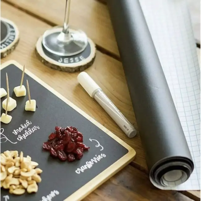 Malatec Zelfklevend Krijtbord - 200 x 45 cm - Inclusief Krijt - Gemakkelijk te Monteren