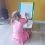 Kruzzel Houten Dubbelzijdig Bord - 65,5 x 40 x 33 cm - Krijtbord en Whiteboard