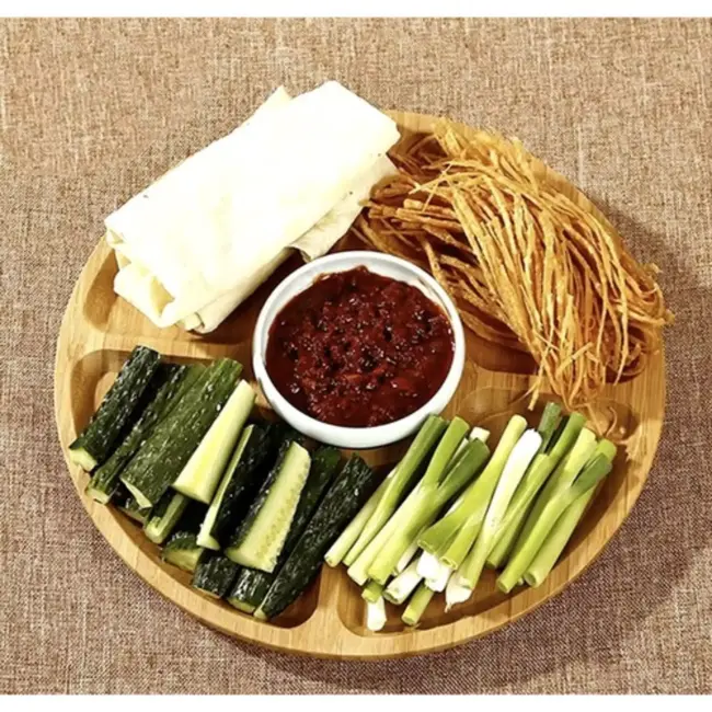 Ruhhy Bamboe Draaiend Serveerschijf - Voor Snacks, Kazen en Vleeswaren