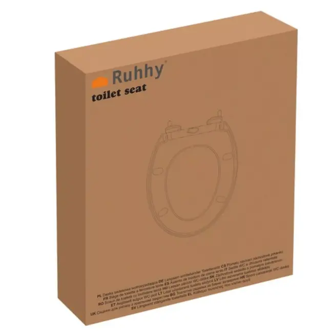 Ruhhy Soft-close Toiletbril - Universeel - Stil, Duurzaam en Eenvoudig te Reinigen