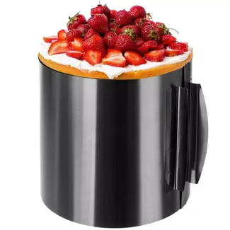 Ruhhy Verstelbare Cakevorm 16-30 cm - Hoogte 15 cm - Roestvrij Staal