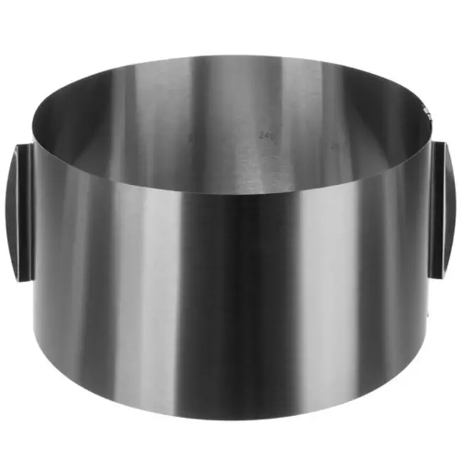 Ruhhy Verstelbare Cakevorm 16-30 cm - Hoogte 15 cm - Roestvrij Staal