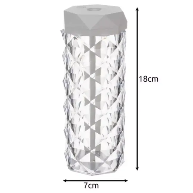 Ruhhy Luchtbevochtiger en Nachtlampje - 2-in-1 - Rozen-effect LED en 400 ml Capaciteit