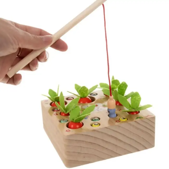 Kruzzel Houten 2-in-1 Spel - Educatief & Interactief - Worteltuin voor Kinderen