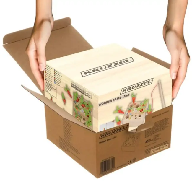 Kruzzel Houten 2-in-1 Spel - Educatief & Interactief - Worteltuin voor Kinderen