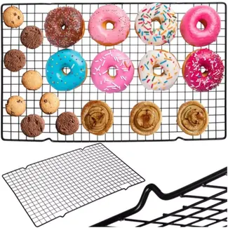 Ruhhy Bakkoel- en Decoratierek - 40x25 cm - Koolstofstaal & Vaatwasmachinebestendig