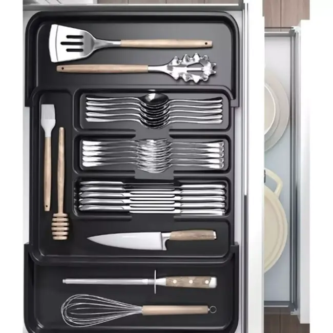 Ruhhy Uitschuifbare Bestekbak - Verstelbaar van 28-45 cm - Perfecte Keukenorganisatie