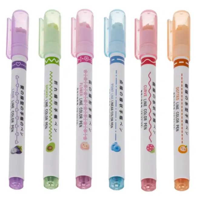 Maaleo Patroon Roller Pennen - Set van 6 - Intense Kleuren en Creatieve Patronen