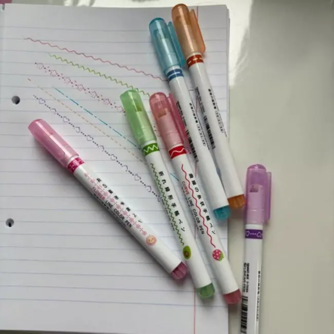 Maaleo Patroon Roller Pennen - Set van 6 - Intense Kleuren en Creatieve Patronen