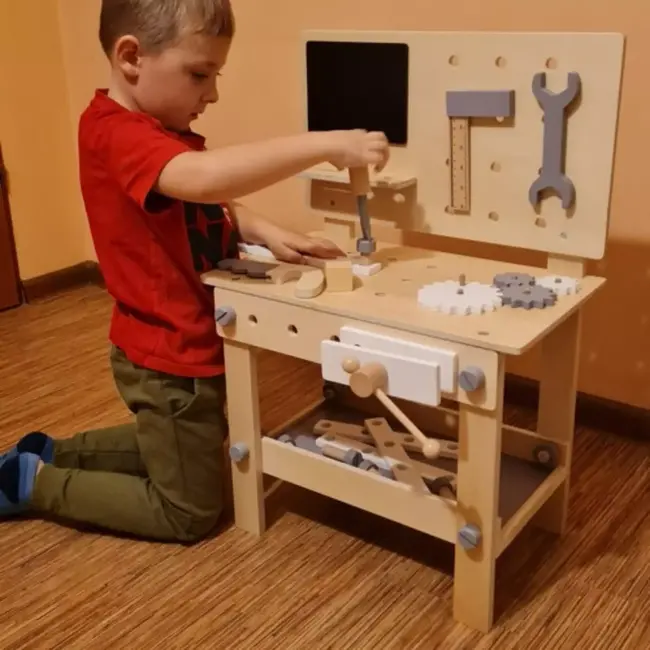 Kruzzel Houten Werkbank voor Kinderen - Compleet Gereedschapset