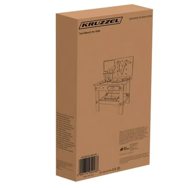 Kruzzel Houten Werkbank voor Kinderen - Compleet Gereedschapset
