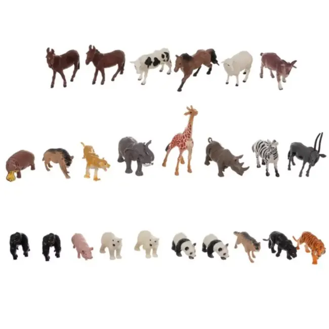 Kruzzel Dieren Speelset – 48 Figuren met Koffer – Educatief Speelgoed