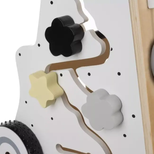 Kruzzel Houten Loopwagen - Educatief Montessori Speelgoed - Met Manipulatietafel