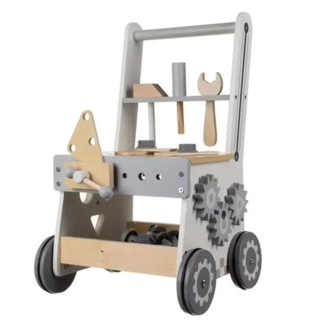 Kruzzel Houten Werkplaats 3-in-1 - Educatief Montessori Speelgoed - Veilig & Duurzaam