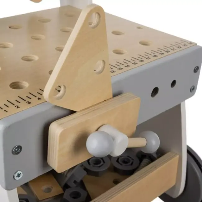 Kruzzel Houten Werkplaats 3-in-1 - Educatief Montessori Speelgoed - Veilig & Duurzaam