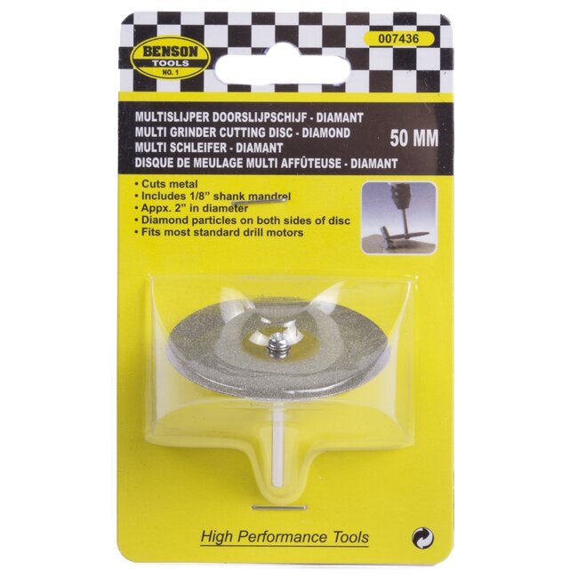 Benson Multitool doorslijpschijf - diamantcoating - Ø 50 mm - veelzijdig en duurzaam