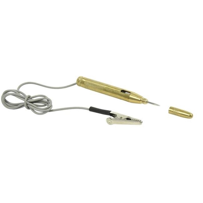 ProPlus Spanningzoeker - Zwakstroomtester - Messing - Priem - 6-24 Volt - 80 cm