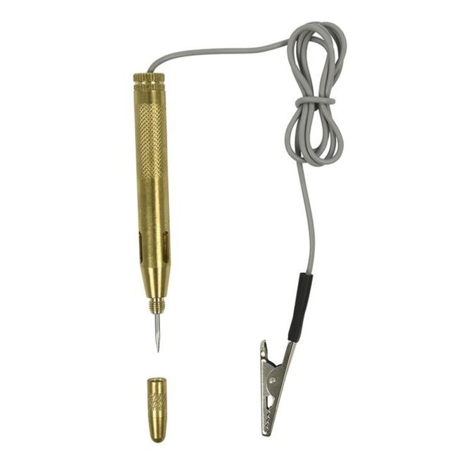 ProPlus Spanningzoeker - Zwakstroomtester - Messing - Priem - 6-24 Volt - 80 cm