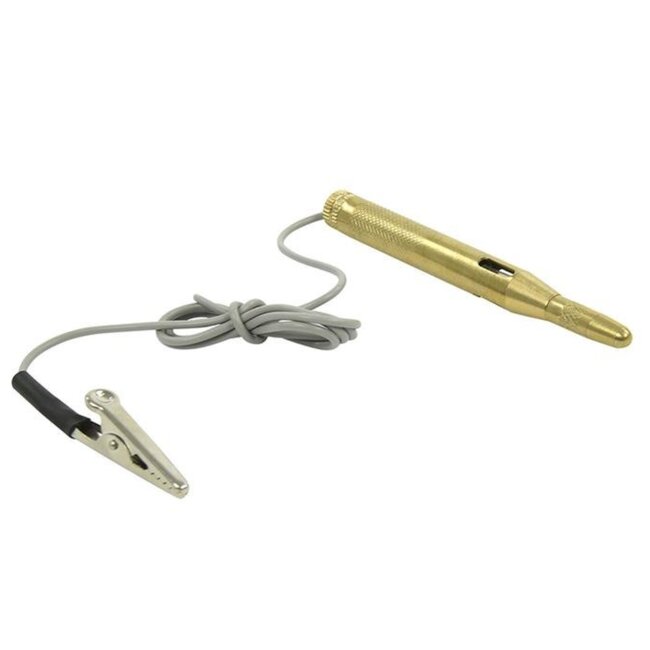 ProPlus Spanningzoeker - Zwakstroomtester - Messing - Priem - 6-24 Volt - 80 cm