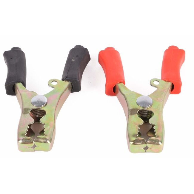 Dragon-Tools Acculaadklem - Krokodilklem - 40A - Gegalvaniseerd - Rood/Zwart