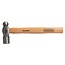Silverline Bolhamer - stalen kop, hickoryhout - gepolijste slagvlakken - 1,13 kg kopgewicht - zilver/naturel - metaalbewerking