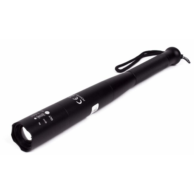 Hofftech Tactical zaklamp XXL - 5 lichtstanden - XPG LED - waterdicht - zwart