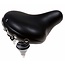 Selle Retro fietszadel - extra breed - waterdicht - zwart