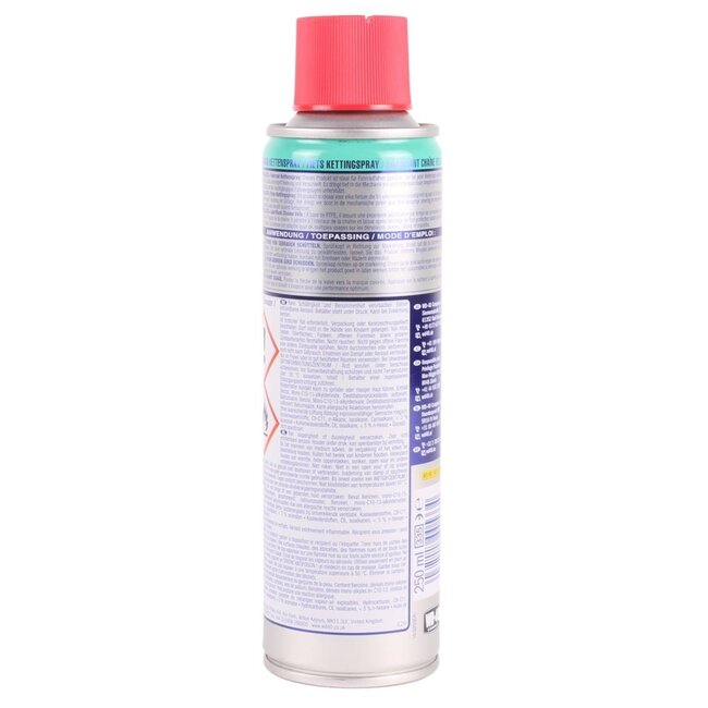 WD40 Kettingvet voor alle weersomstandigheden - 250 ml - PTFE-formule - Eenvoudig aan te brengen
