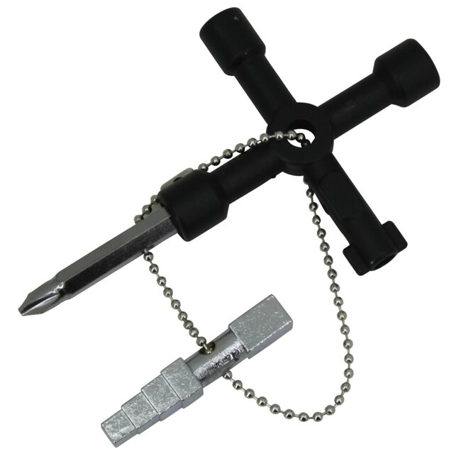 Hofftech Schakelkastsleutel - Zwart - Gelakt Metaal - Multifunctioneel