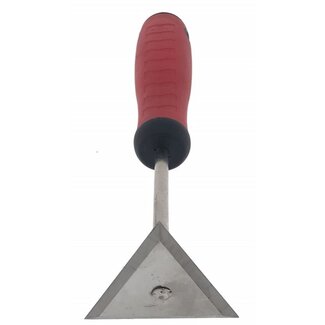 Benson Driehoekige verfschrapers - roestvrij staal - comfortabel handvat - 21 cm - rood
