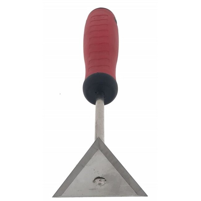 Benson Driehoekige verfschrapers - roestvrij staal - comfortabel handvat - 21 cm - rood