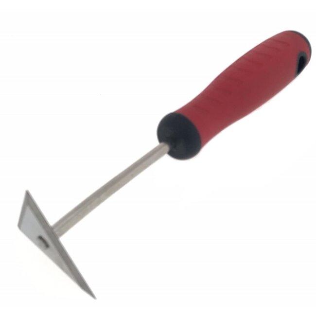 Benson Driehoekige verfschrapers - roestvrij staal - comfortabel handvat - 21 cm - rood