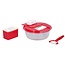 Alpina Multirasp set - 5 raspen & opvangbak - Rood - Kunststof/RVS - 7-delig