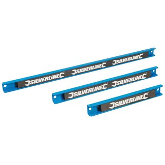 Silverline Magnetische gereedschapsrekken set - 3 maten - heavy-duty staal - 3-delig