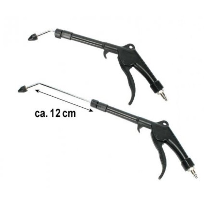 All-Ride Uitschuifbaar luchtpistool - Kunststof - Compact - Zwart - 12 cm