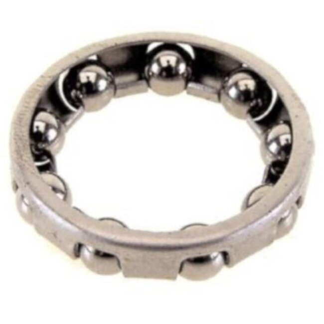 Amigo Kogelring balhoofdset - 12 stuks - staal - chroom - met keerringen - universeel gebruik