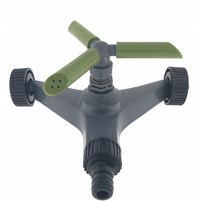 Benson Tuinsproeier - 3 roterende armen - 360 graden - Grijs/Groen - Groot bereik