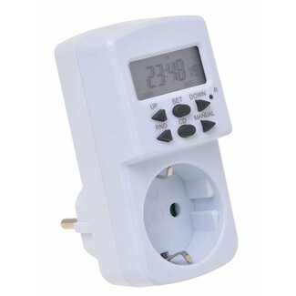 Time-It Mini digitale tijdschakelaar - 7x24 uur - 1800W - LCD display - Randomschakeling