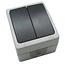 Ratio Dubbele opbouwschakelaar - spatwaterdicht IP54 - grijs/wit