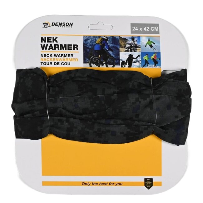 Benson Veelzijdige nekwarmer - microvezel - 24 x 42 cm - zacht en rekbaar