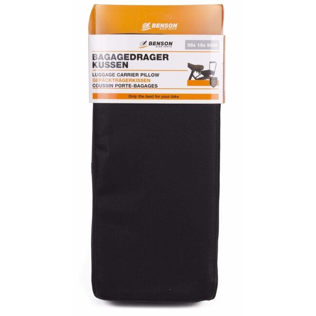 Lastpak Comfortabel bagagedragerkussen - zwart - 32 x 15 x 5 cm - duurzaam polyester