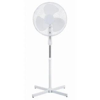 Nova Staande ventilator - Ø 40 cm - wit - 3 snelheden - verstelbare hoogte