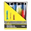 Benson Tie ribs set - 150 stuks - rood, geel, blauw - diverse maten