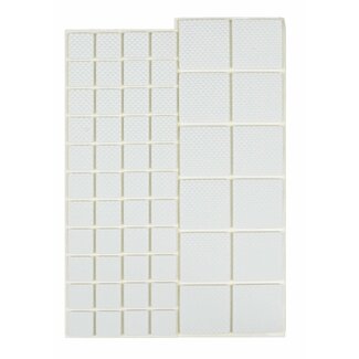 Benson Meubelbeschermers - Rubber - Wit - Diverse maten - 56 stuks