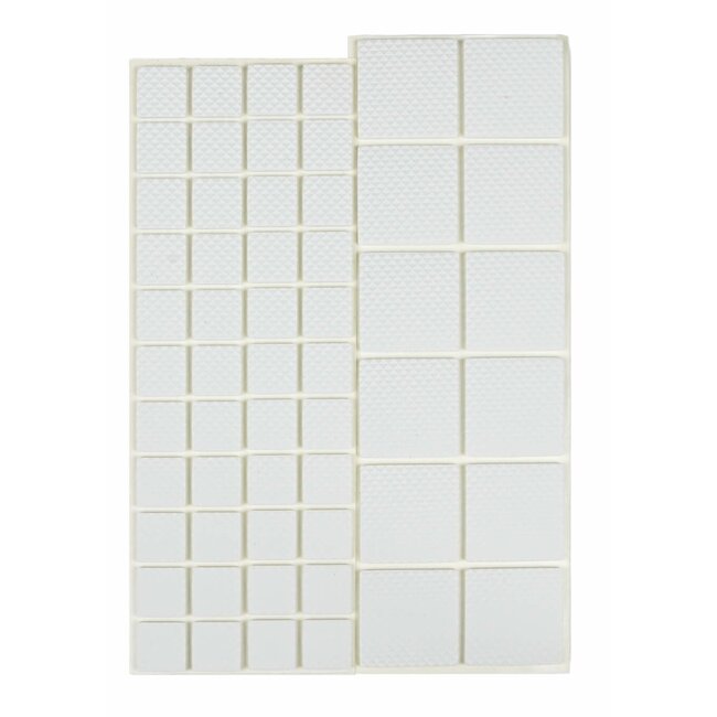 Benson Meubelbeschermers - Rubber - Wit - Diverse maten - 56 stuks