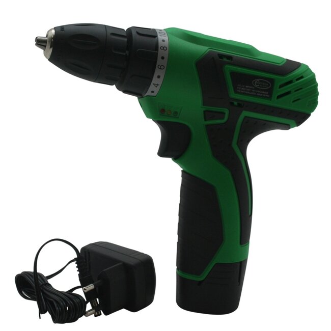 Hofftech Draadloze accuboormachine - 10.8V - Li-Ion - LED-verlichting - Antislip handvat