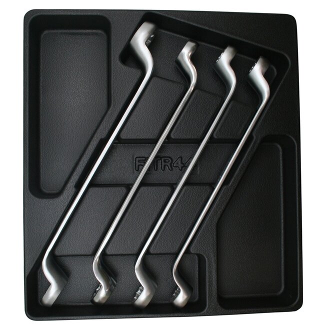 Benson Gevulde gereedschapswagen - 4-delige ringsleutelset - ABS kunststof bak