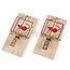 Benson Houten muizenvallen - 10 x 5 x 1 cm - Set van 2 - Snel en effectief