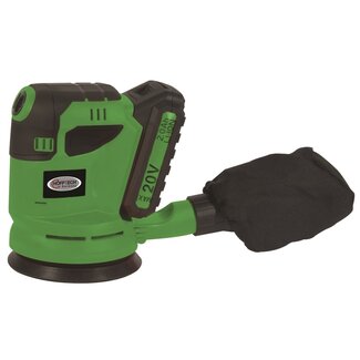 Hofftech Snoerloze excentrische schuurmachine - 125 mm - 20V - ergonomisch ontwerp - geïntegreerde stofafzuiging