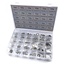 Dragon-Tools Afdichtringen assortiment aluminium metrisch 5-36 mm (1-2 mm) zilver 300 stuks afdichten hydrauliek, auto, machines